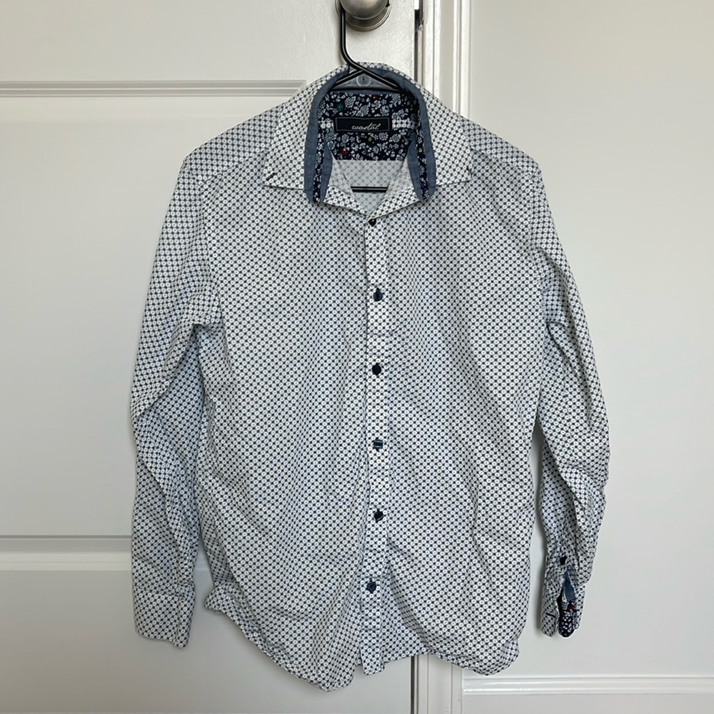Men’s Medium Long Sleeve Button Down Dress Shirt